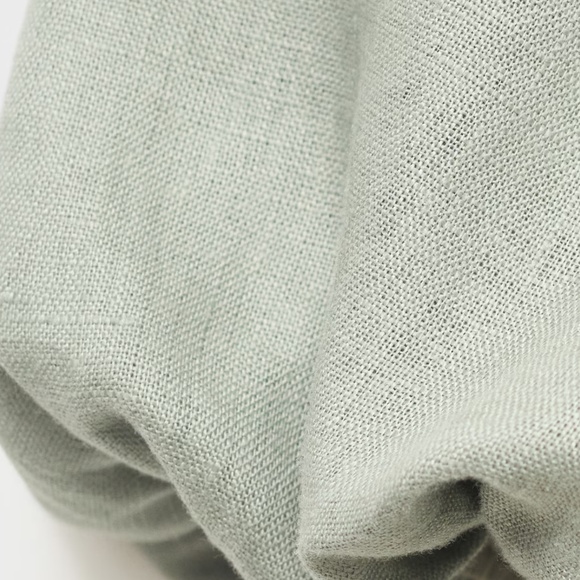 MANGo PUFFED-SLEEVE LINEN DRESS - Picture 4 of 4